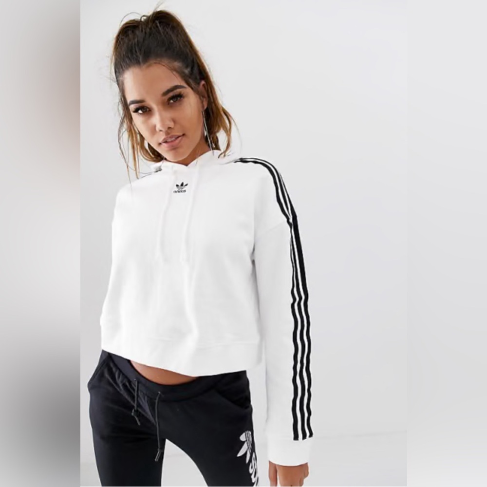 Adidas cropped hoodie size small